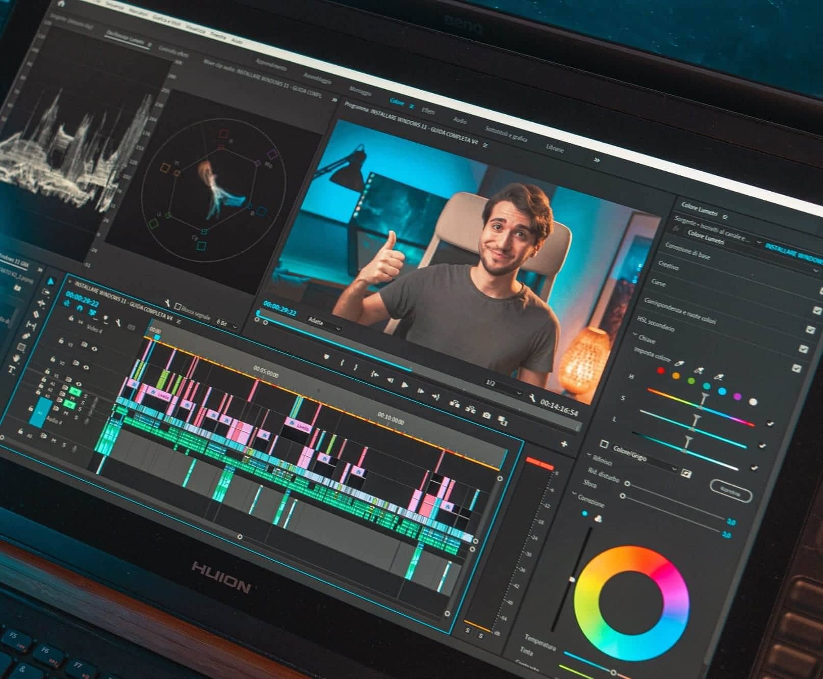 Premiere Pro su tavoletta grafica
